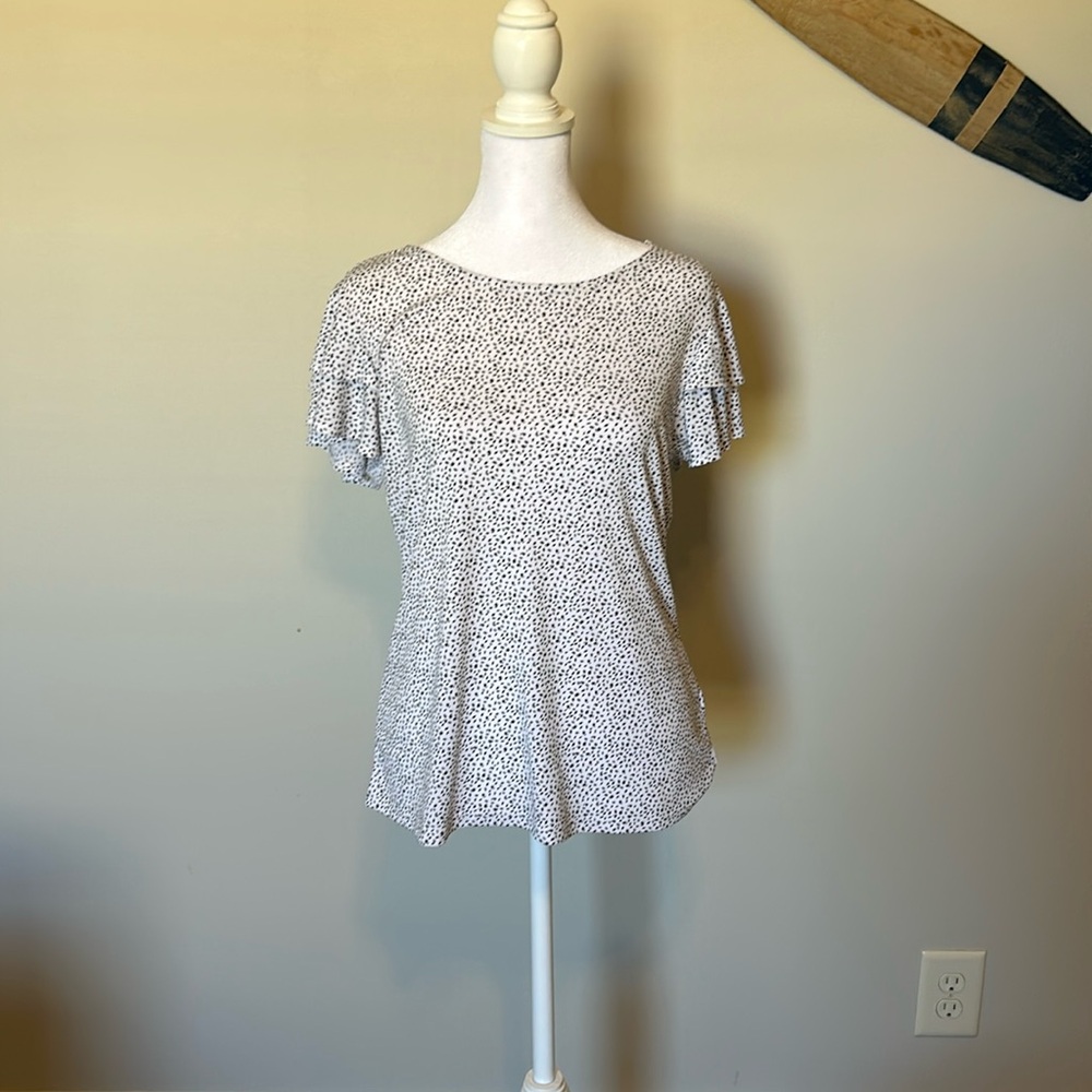 What and black shirt. Size small